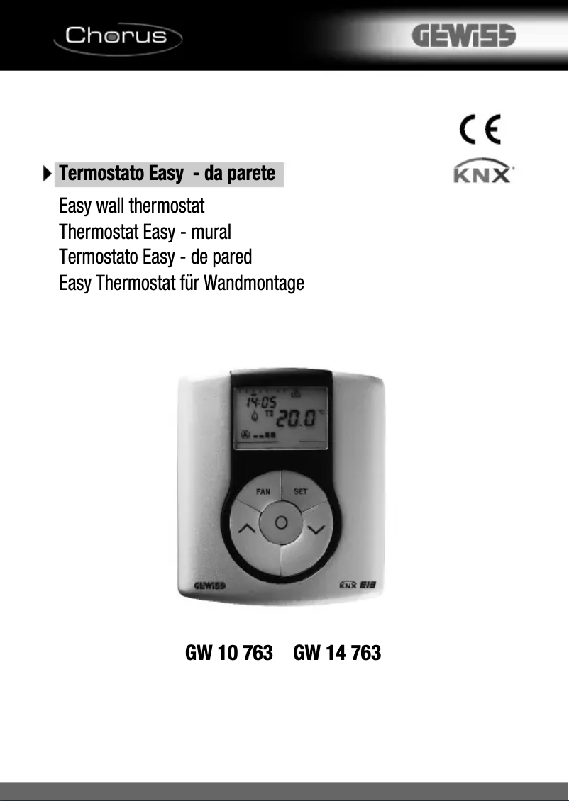 Page 1 de la notice Manuel utilisateur Gewiss GW14763