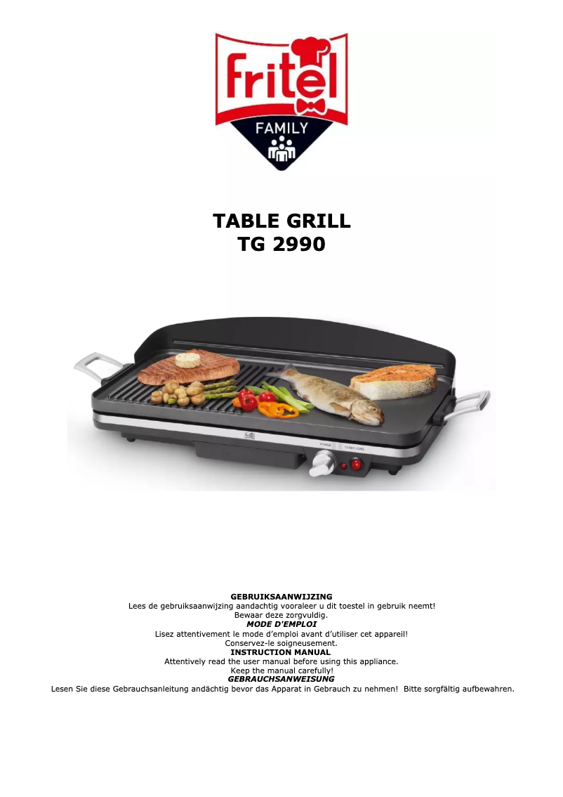 Page 1 de la notice Manuel utilisateur Fritel TG 2990