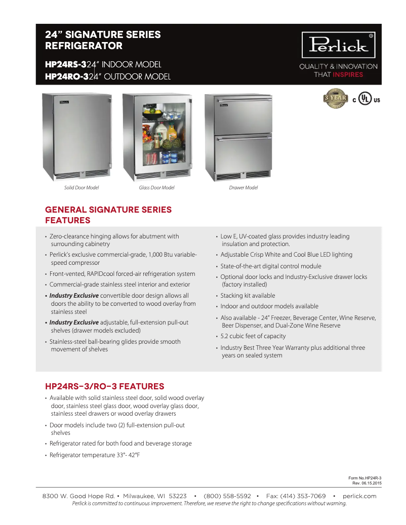 Image de la première page du manuel de l'appareil HP24RO-3-1R