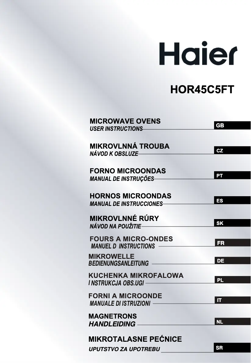 Imagen de la primera página del manual del dispositivo Series 4 HOR45C5FT