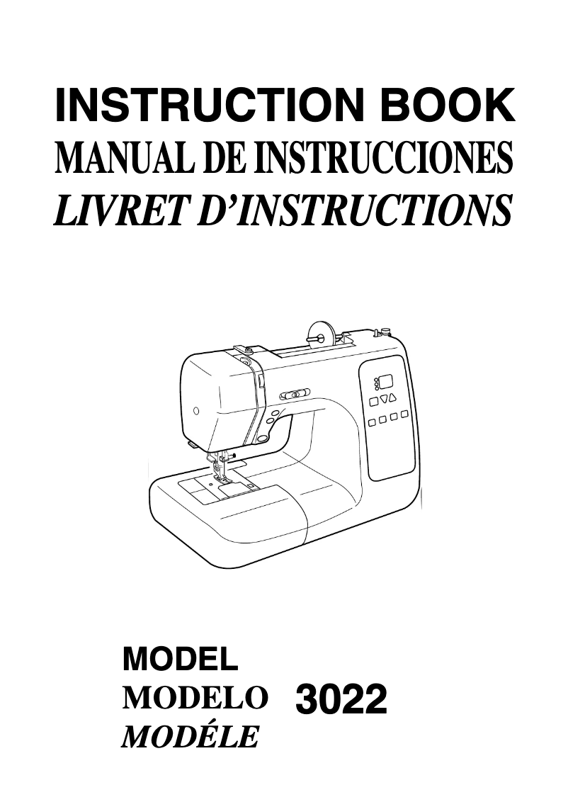 Page 1 de la notice Manuel utilisateur Janome 3022