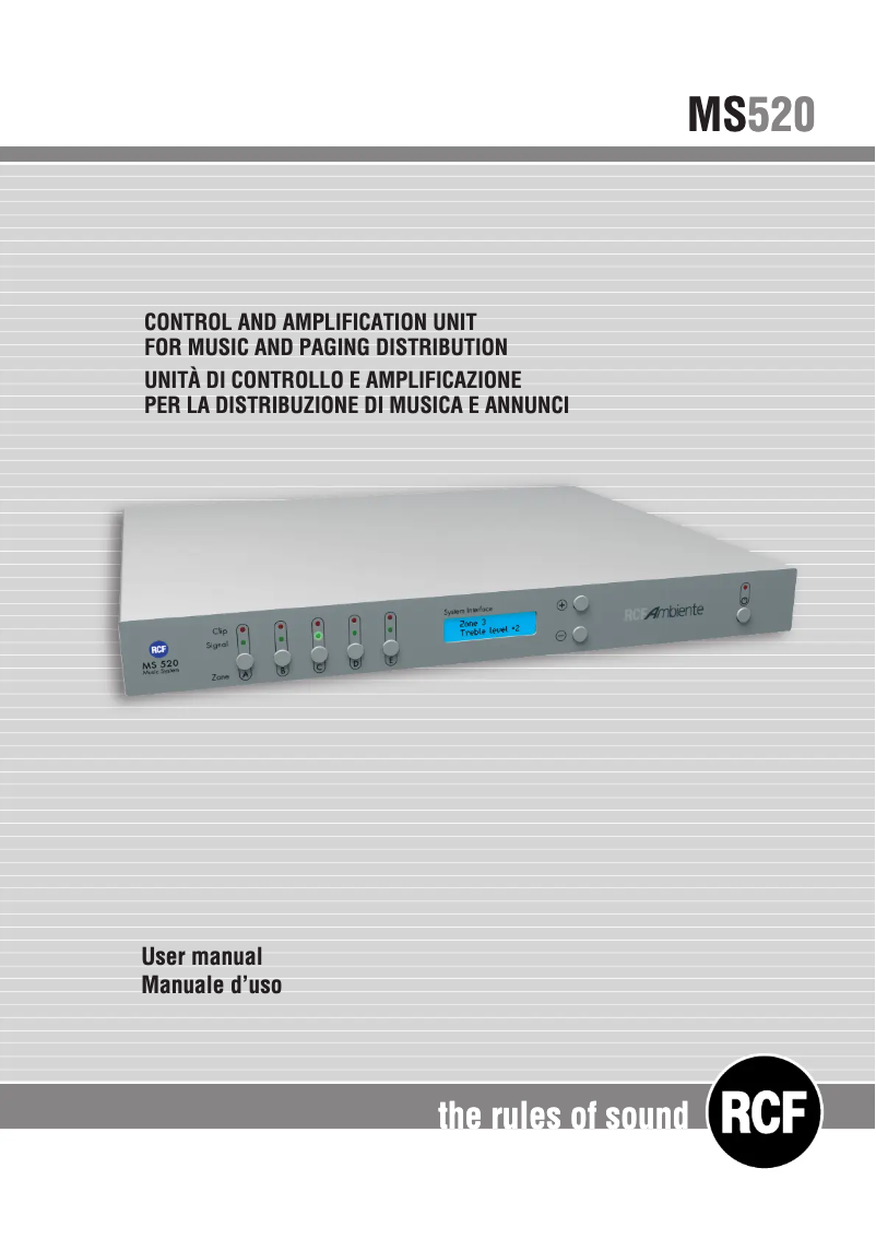 Image de la première page du manuel de l'appareil MS520