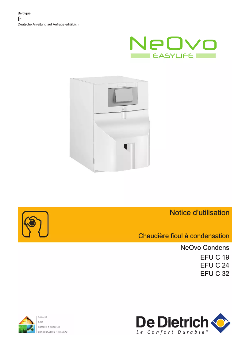 Image de la première page du manuel de l'appareil NeOvo Condens EFU C 24