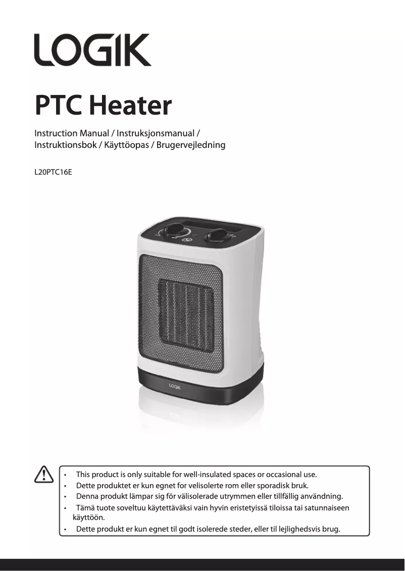 Page 1 de la notice Manuel utilisateur Logik L20PTC16E