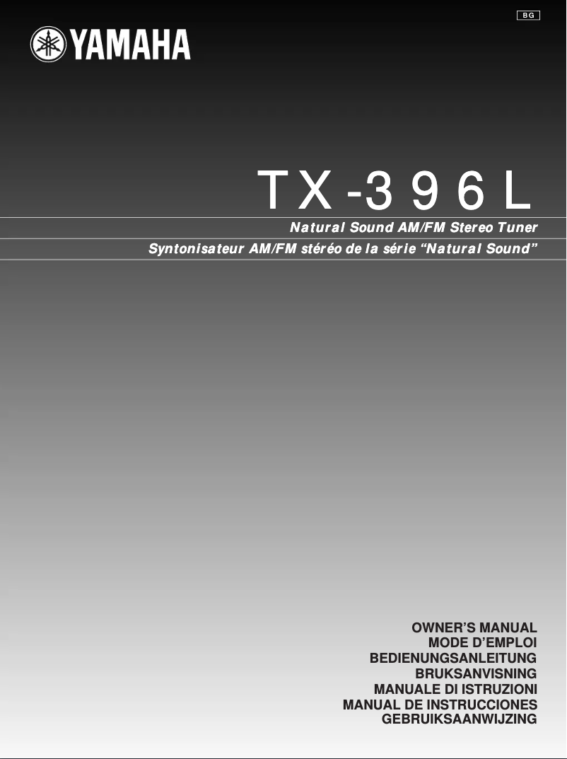 Page 1 de la notice Manuel utilisateur Yamaha TX-396L