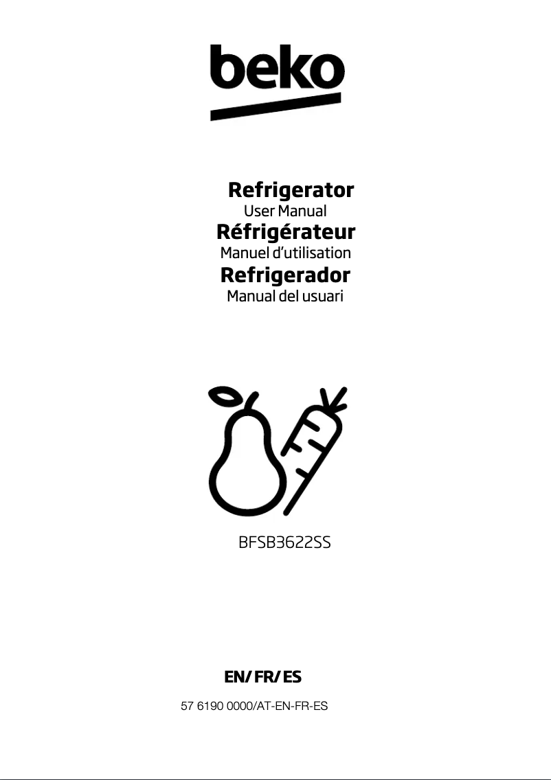 Image de la première page du manuel de l'appareil BFSB3622SS