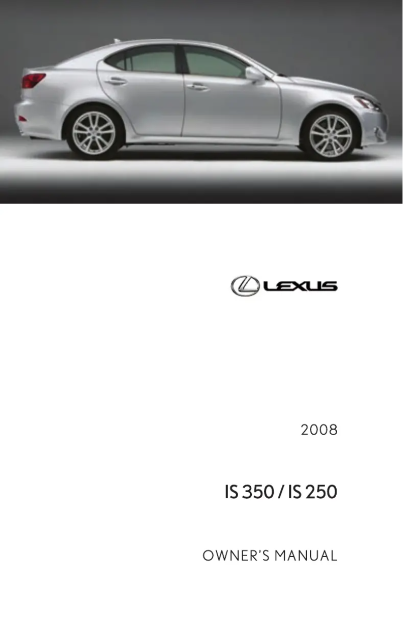 Página 1 del manual Manual de usuario Lexus IS 350 (2008)