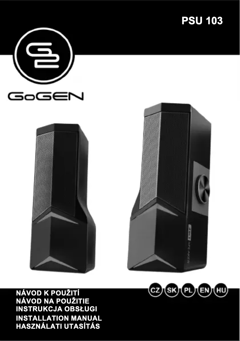 Page n°1 - Manuel utilisateur GoGen PSU103