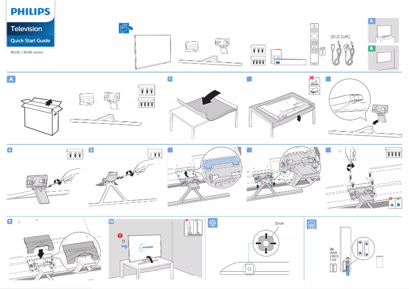 Imagen de la primera página del manual del dispositivo 43PUS8546