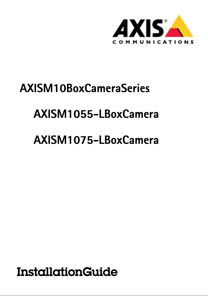 Page 1 de la notice Manuel utilisateur Axis M1055-L