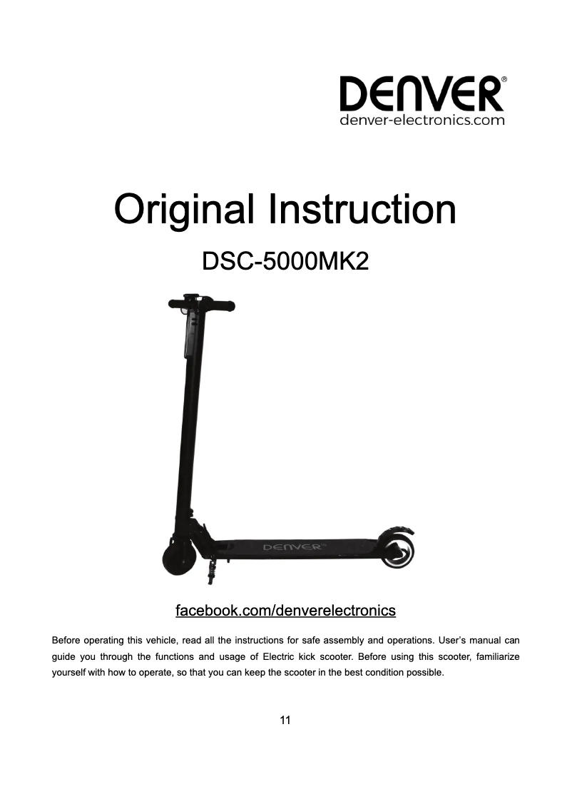 Page 1 de la notice Manuel utilisateur Denver DSC-5000 MK2