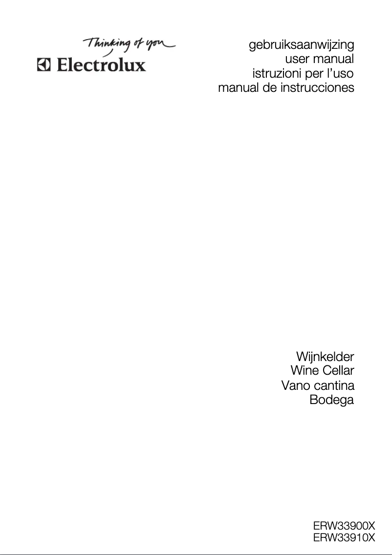 Page 1 de la notice Manuel utilisateur Electrolux ERW33900X