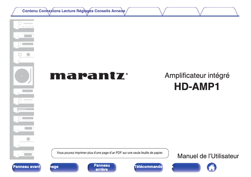 Image de la première page du manuel de l'appareil HD-AMP1