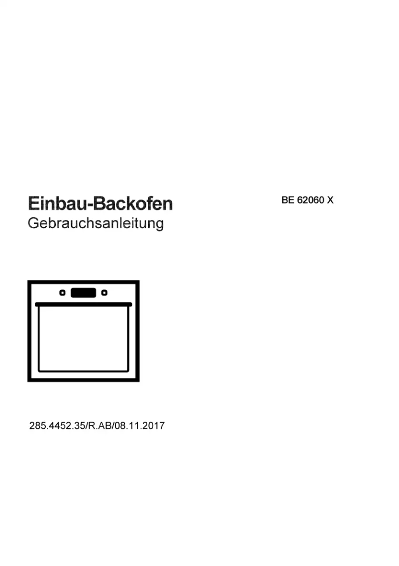 Page n°1 - Manuel utilisateur Elektra Bregenz BE 62060 X