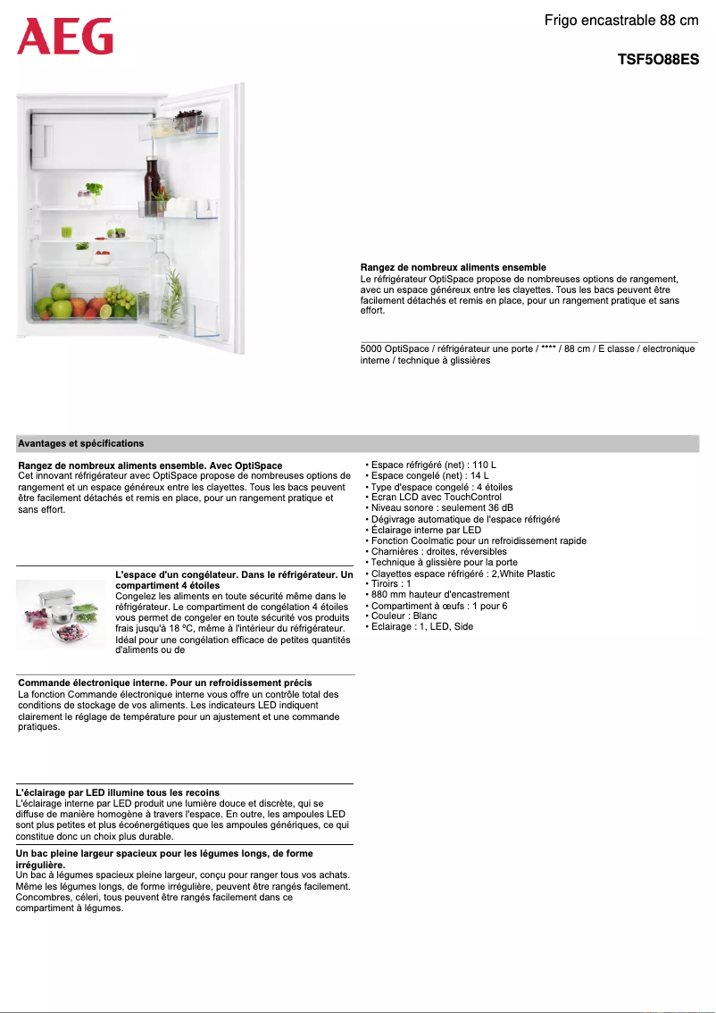 Image de la première page du manuel de l'appareil TSF5O88ES