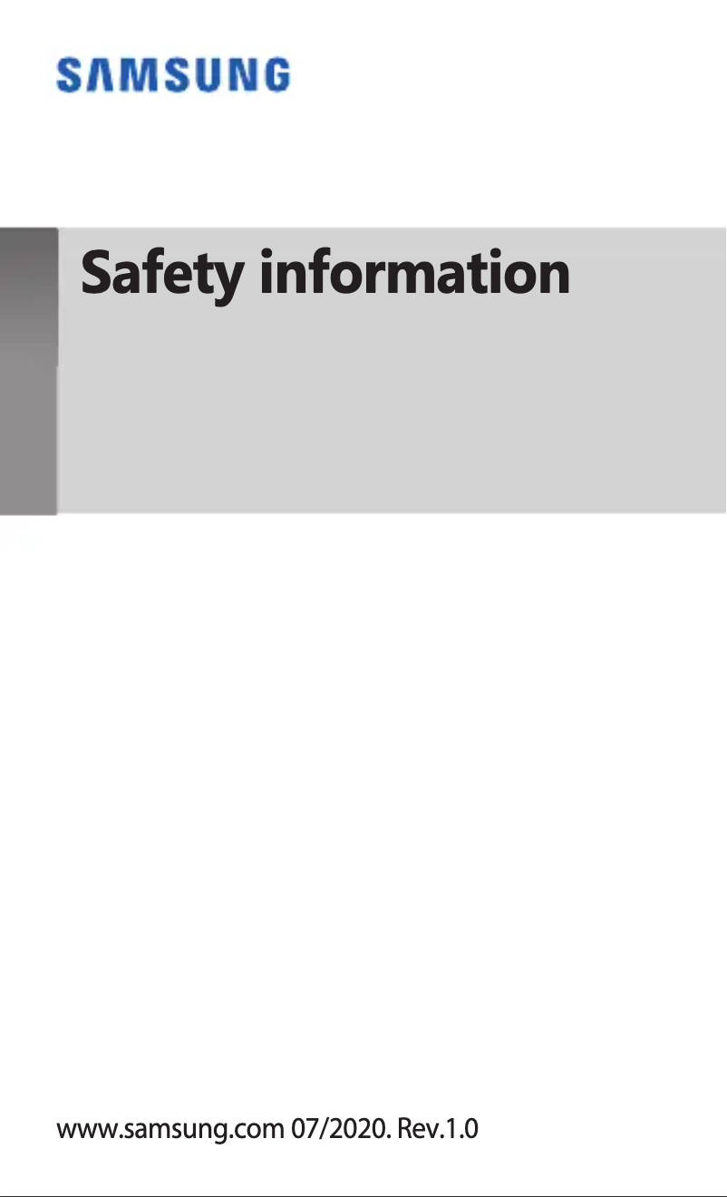 Página 1 del manual Instrucciones de seguridad Samsung Galaxy M02