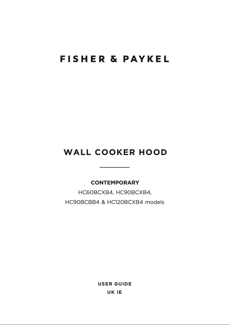 Página 1 del manual Manual de usuario Fisher & Paykel HC90BCBB4