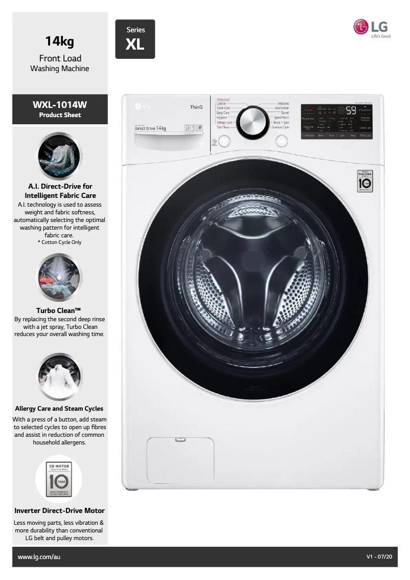 Image de la première page du manuel de l'appareil WXL-1014W