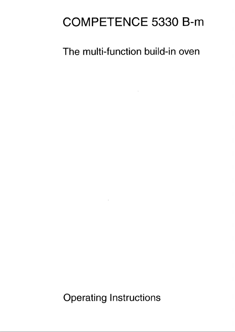 Page n°1 - Manuel utilisateur AEG Competence 5330 B M