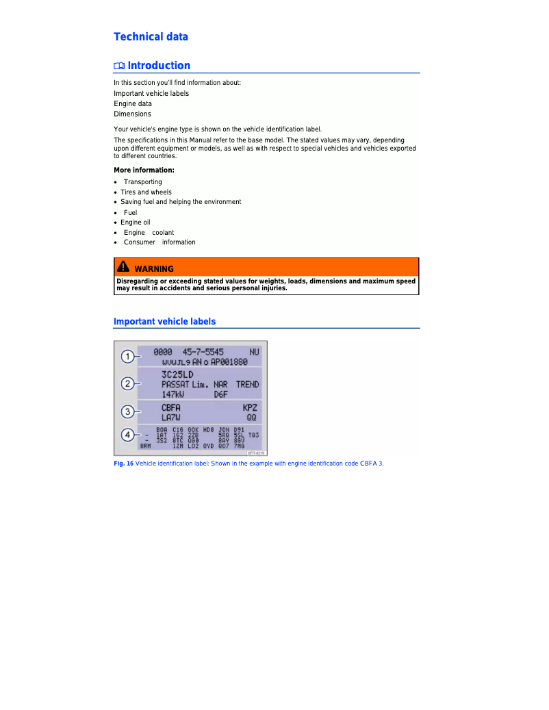 Página 1 del manual Ficha técnica Volkswagen Golf SportWagen (2015)