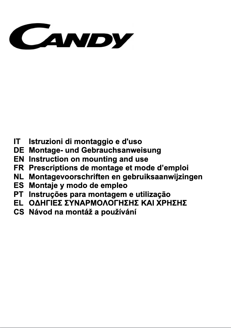 Page 1 de la notice Manuel utilisateur Candy CFT 610