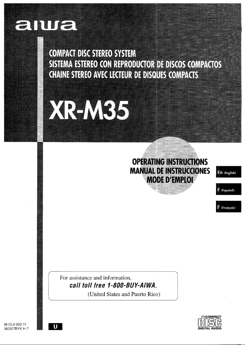 Página 1 del manual Manual de usuario Aiwa XR-M35