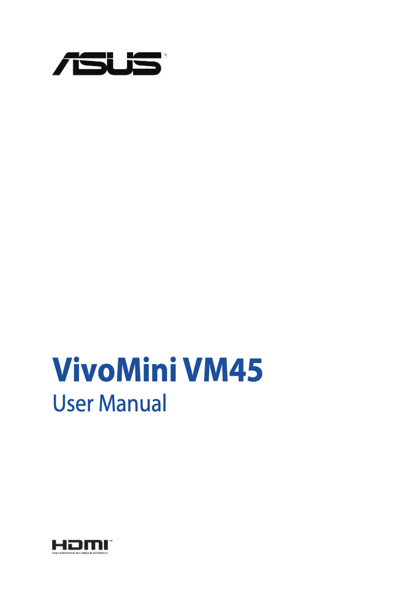 Page n°1 - Manuel utilisateur Asus VivoMini VM45
