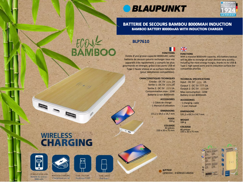 Page 1 de la notice Manuel utilisateur Blaupunkt BLP7610