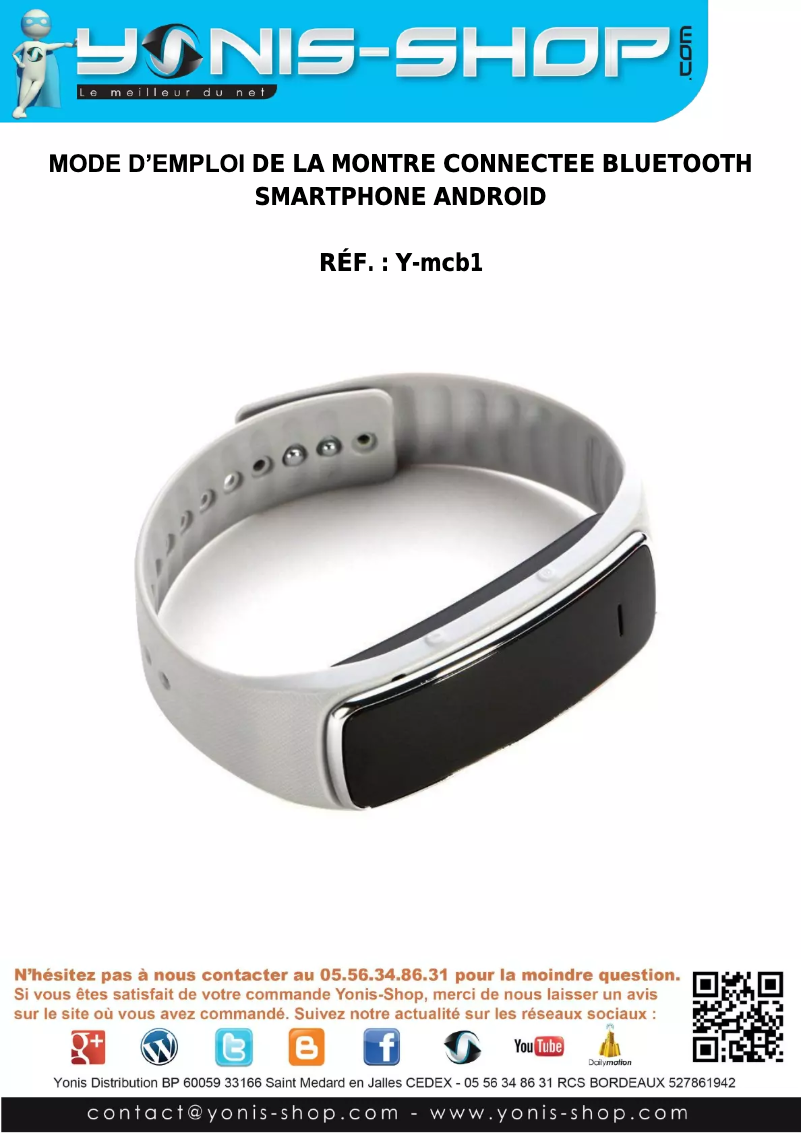 Image de la première page du manuel de l'appareil Y-MCB1