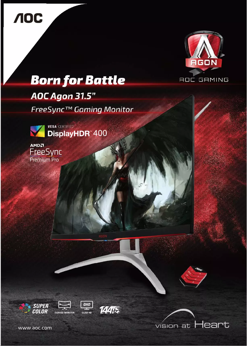 Image de la première page du manuel de l'appareil AGON AG322QC4