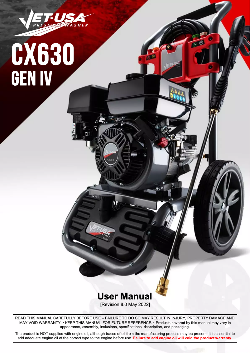 Page n°1 - Manuel utilisateur Jet-USA CX630 Gen II