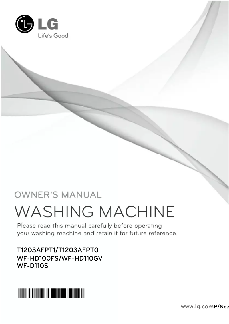 Page n°1 - Manuel utilisateur LG T1203AFPT0