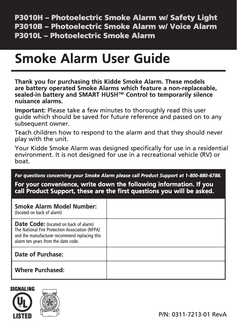 Image de la première page du manuel de l'appareil P3010B