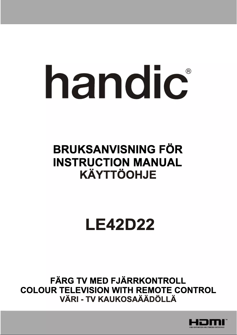 Image de la première page du manuel de l'appareil LE42D22