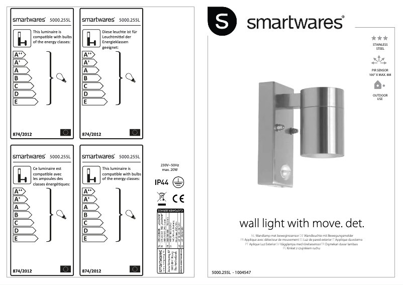 Page 1 de la notice Manuel utilisateur Smartwares 10.045.47