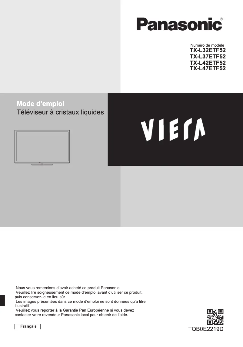 Página 1 del manual Manual de usuario Panasonic Viera TX-L47ETF52