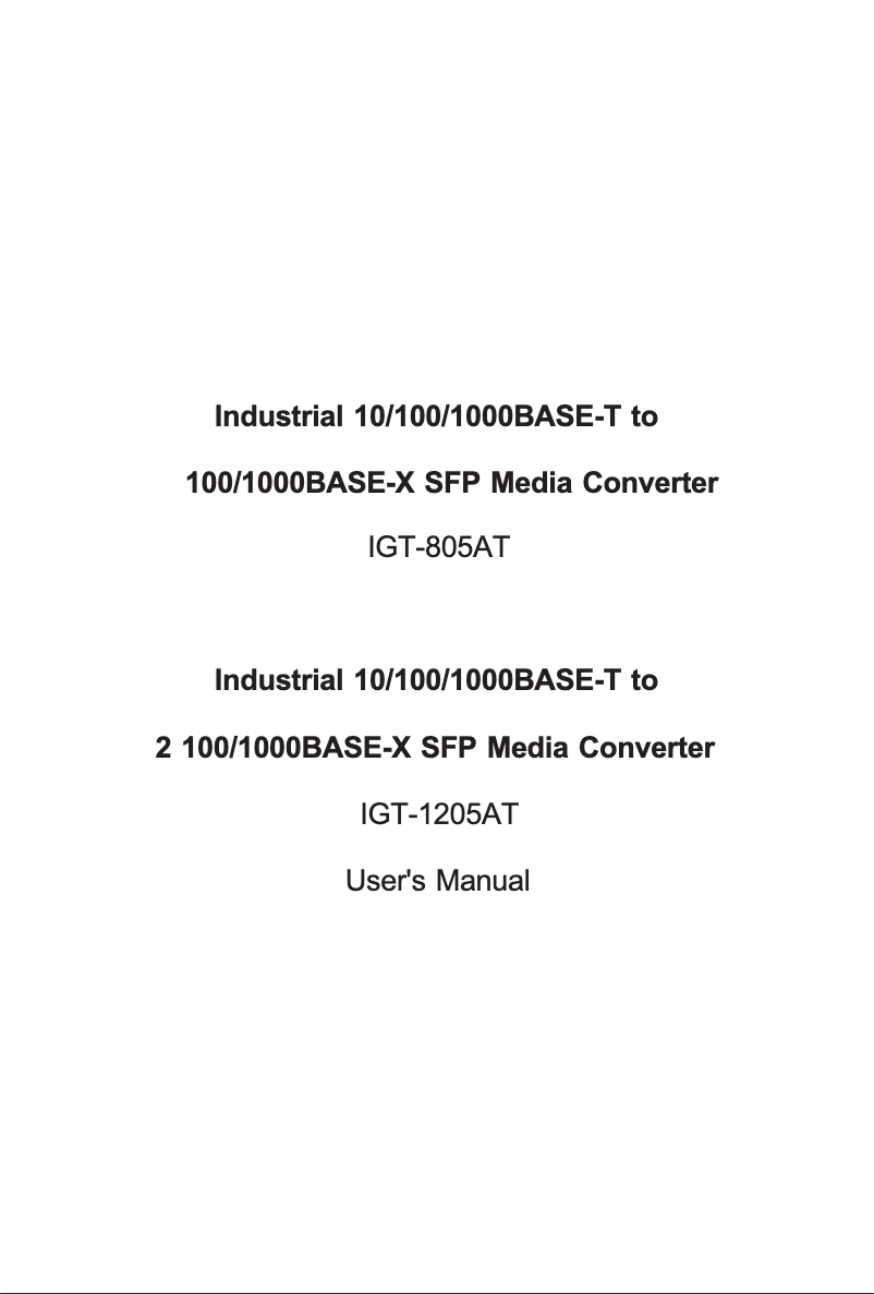 Image de la première page du manuel de l'appareil IGT-1205AT