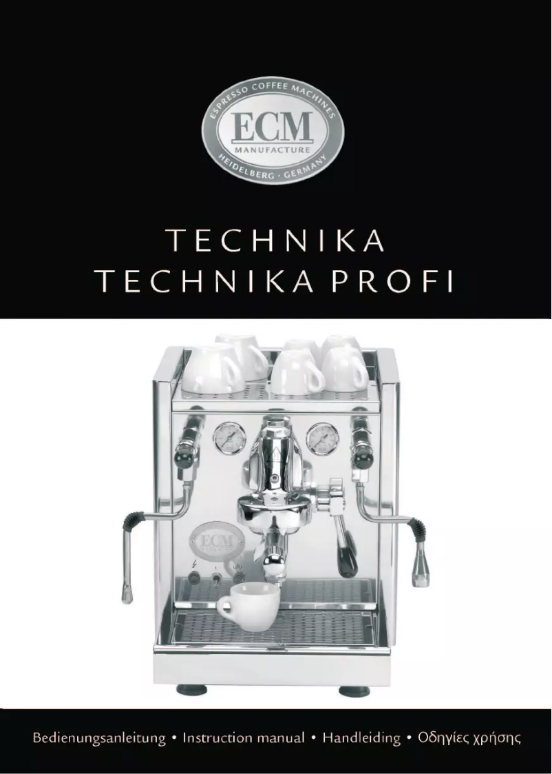 Page n°1 - Manuel utilisateur ECM Technika Profi