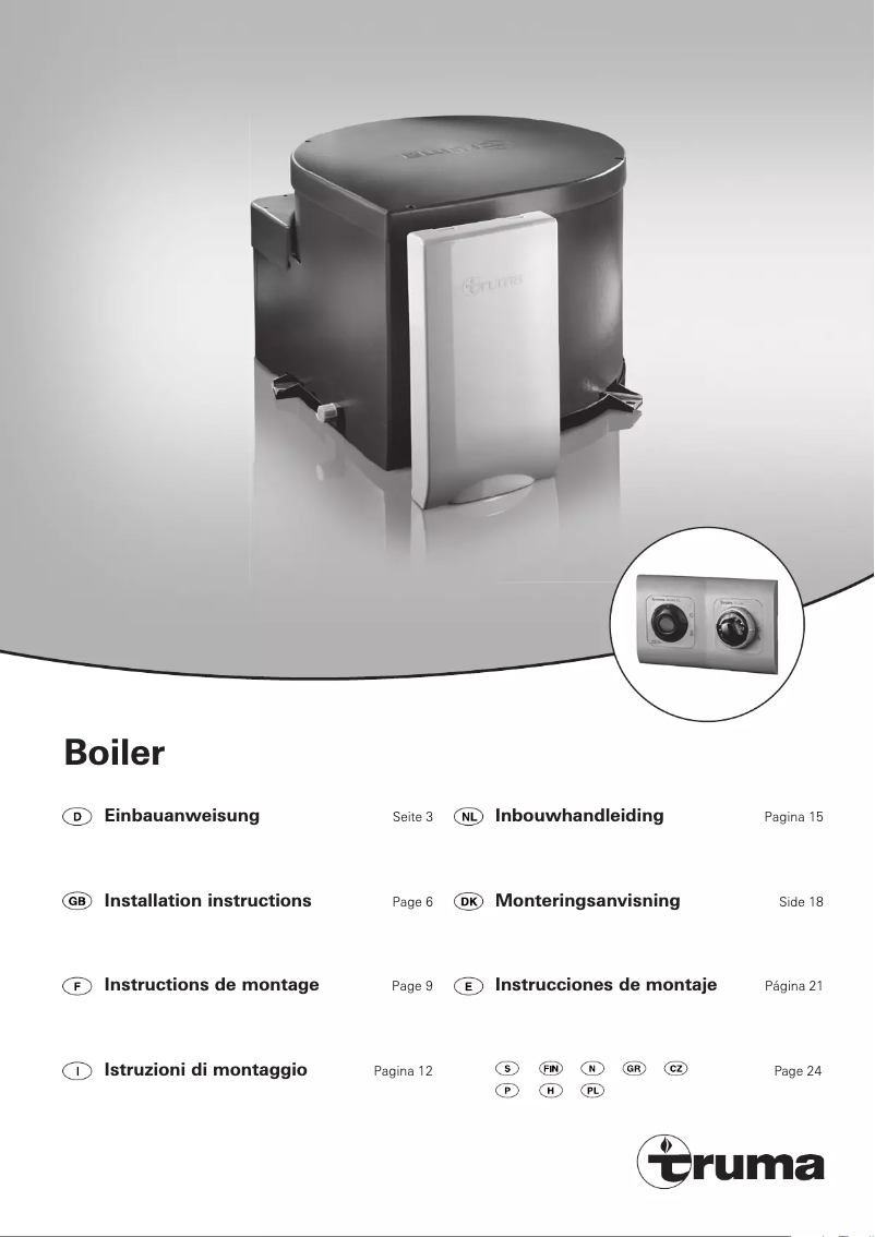 Page 1 de la notice Guide d'installation Truma Boiler