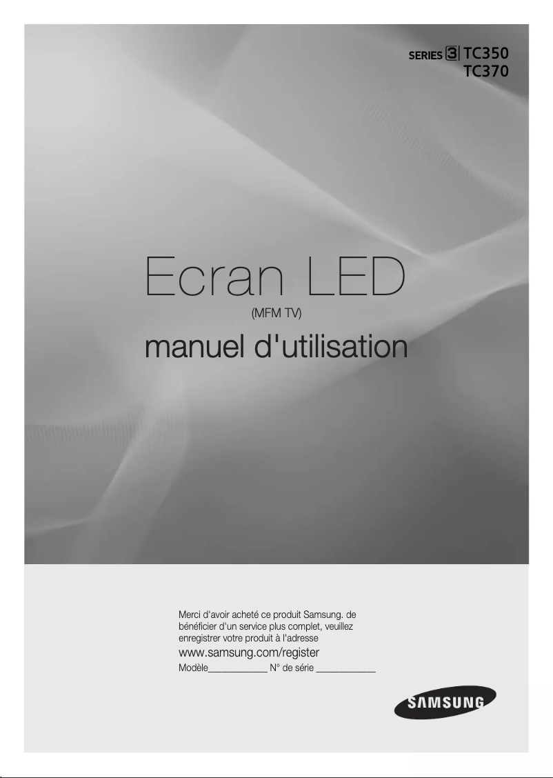 Page 1 de la notice Manuel utilisateur Samsung T24C350EW