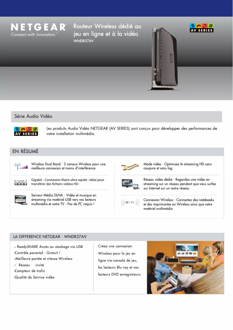 Image de la première page du manuel de l'appareil WNDR37AVv2