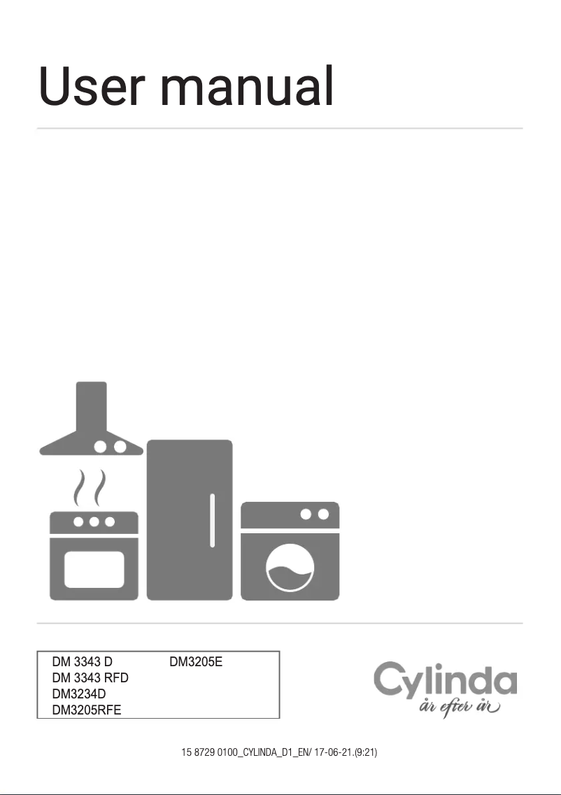 Page 1 de la notice Manuel utilisateur Cylinda DM 3343 RFD