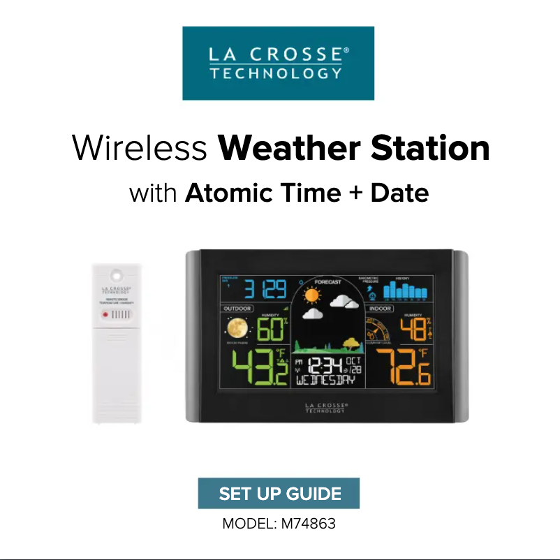 Page n°1 - Manuel utilisateur La Crosse Technology M74863