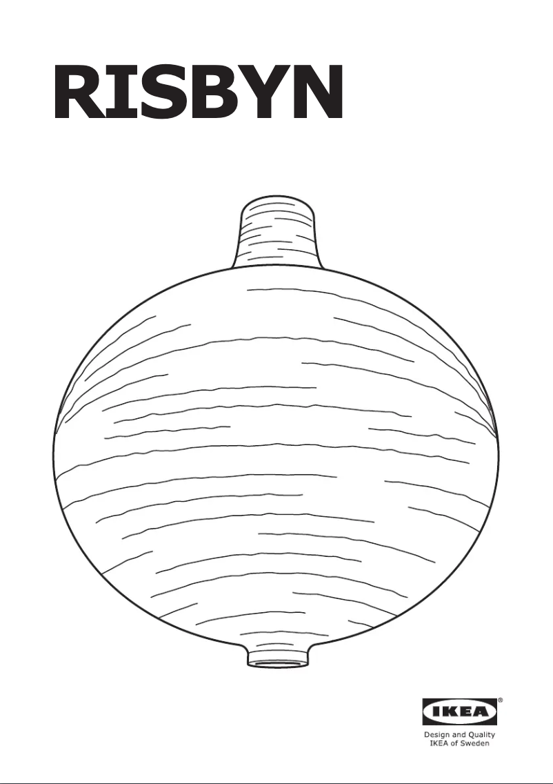 Page 1 de la notice Manuel utilisateur Ikea RISBYN 004.056.80