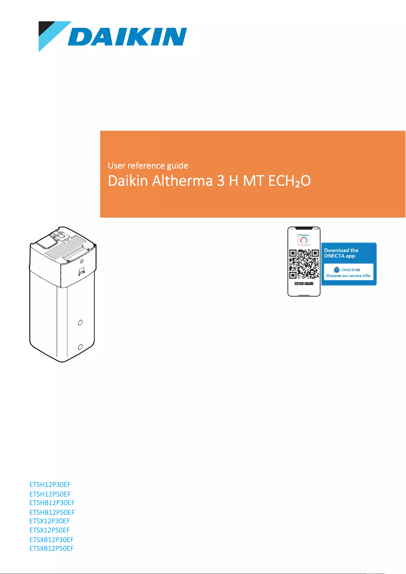 Page n°1 - Manuel utilisateur Daikin ETSHB12P50EF