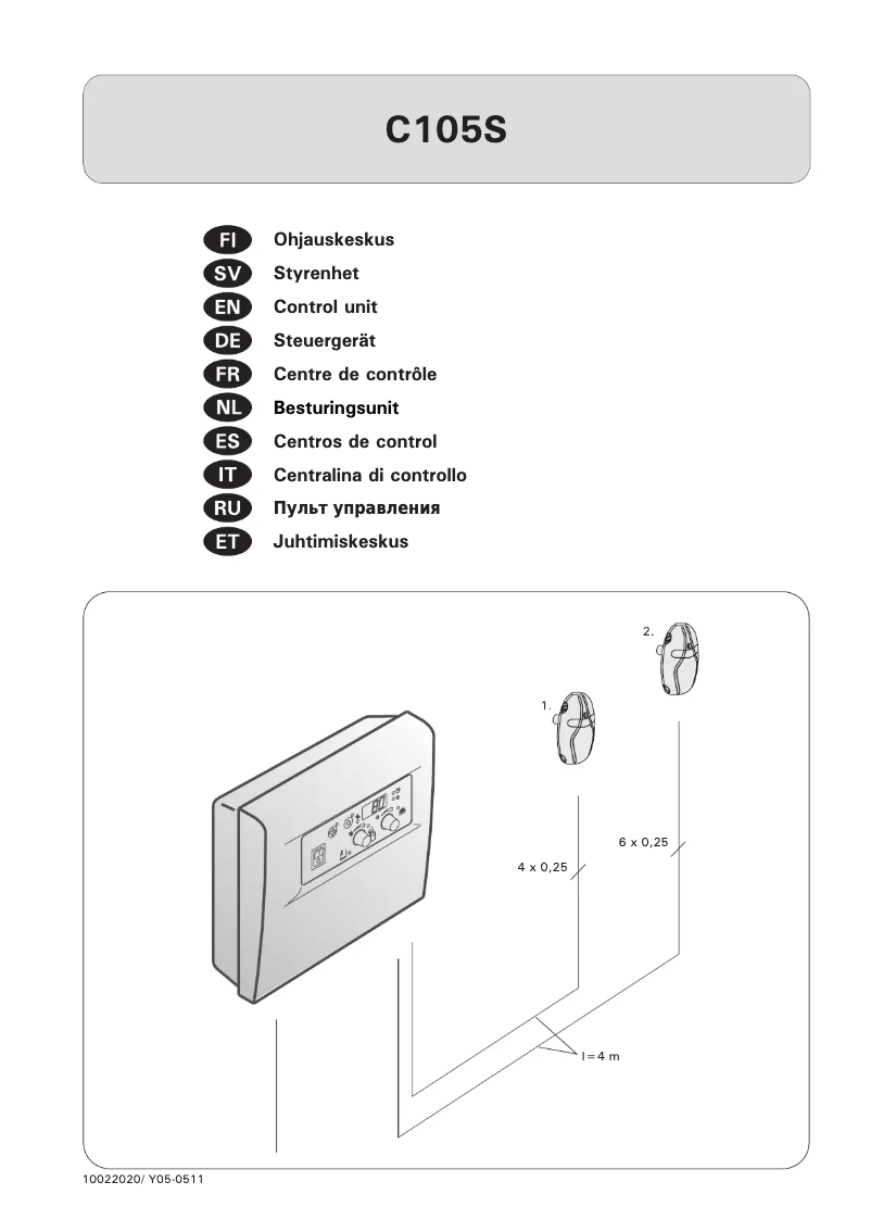 Page n°1 - Manuel utilisateur Harvia C105400S