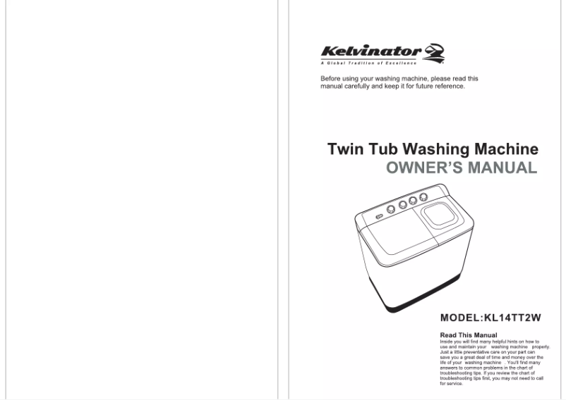 Page n°1 - Manuel utilisateur Kelvinator KL14TT2W