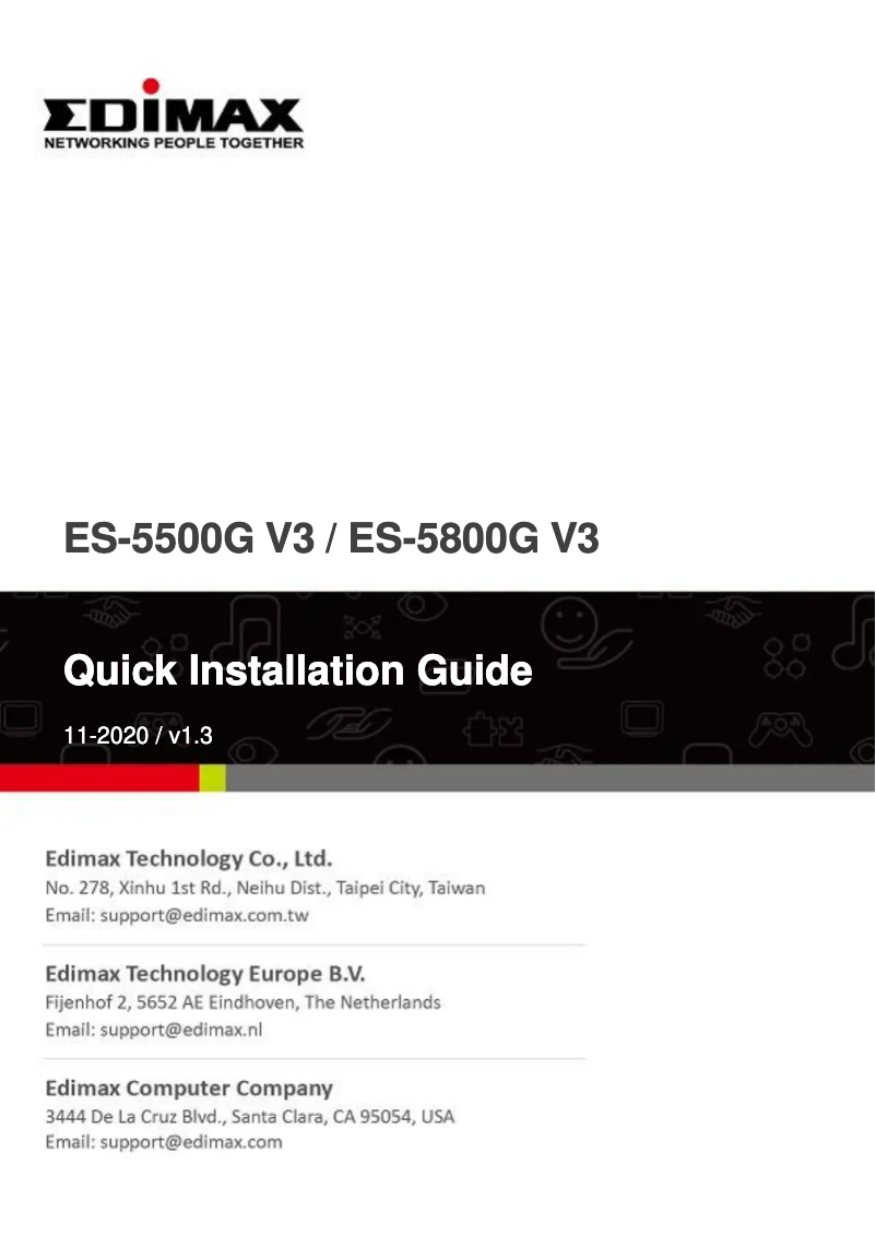 Page n°1 - Manuel utilisateur Edimax ES-5500G V3