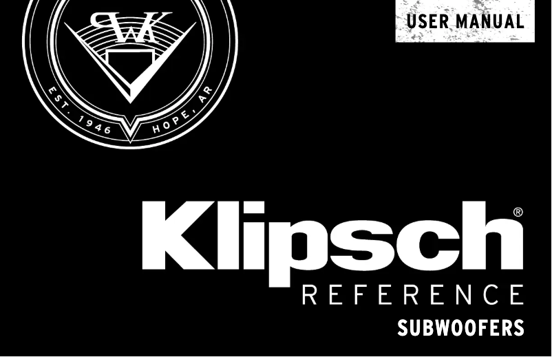 Página 1 del manual Manual de instrucciones Klipsch R-112SW