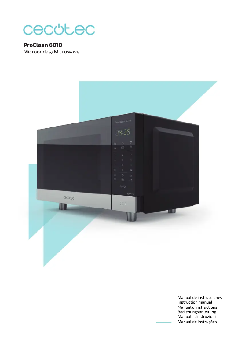 Page 1 de la notice Manuel utilisateur Cecotec ProClean 6010